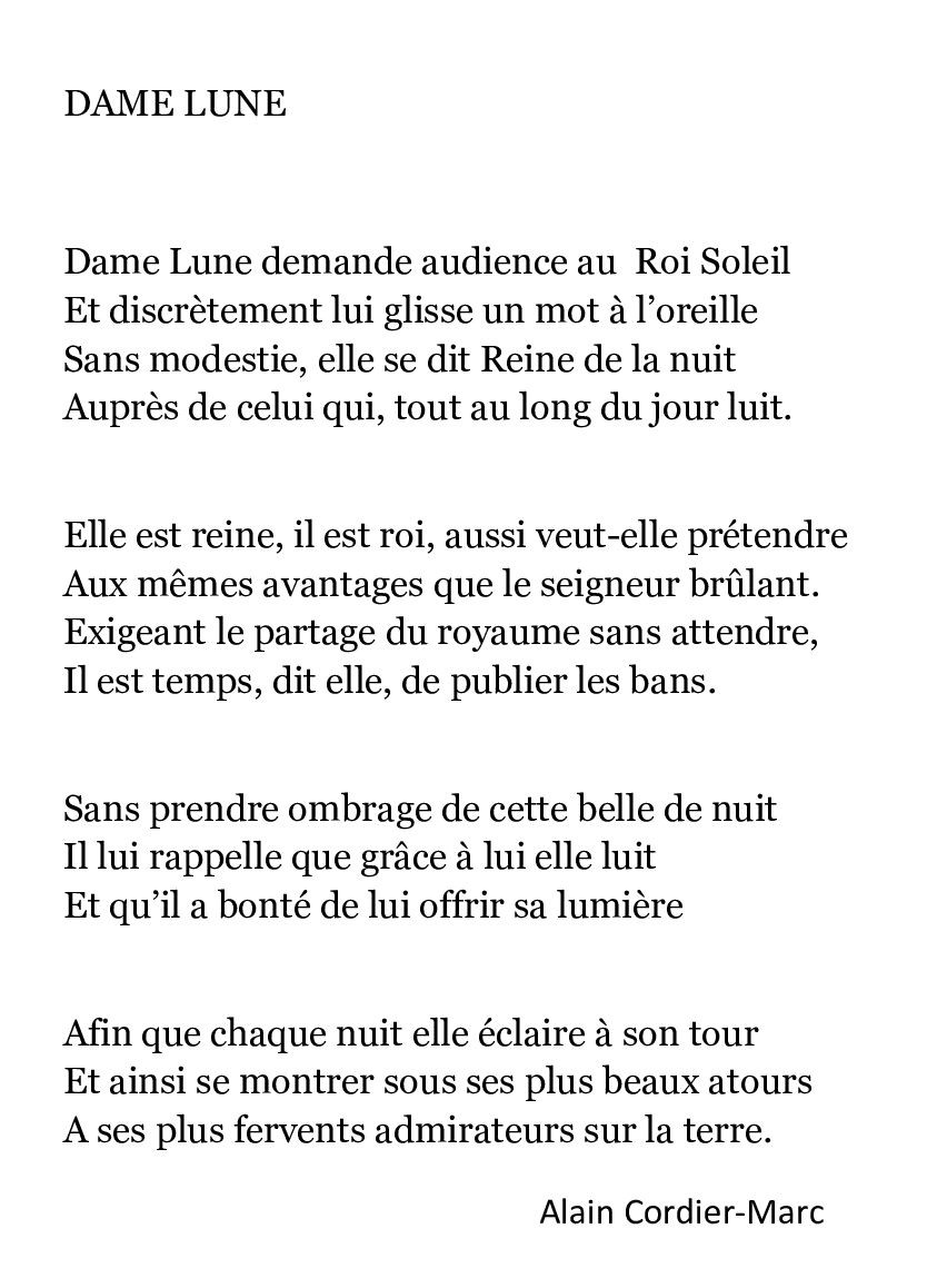 Texte Dame Lune