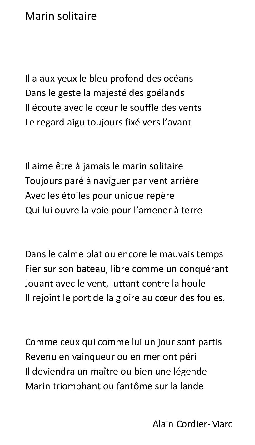 Texte Marin solitaire